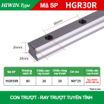 Ray trượt vuông tiêu chuẩn HGR30