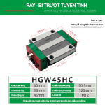 Con trượt vuông bản rộng HGW45HC (Bi trượt vuông – Hiwin type)