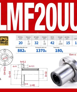 Con trượt tròn mặt bích tròn thân ngắn LMF20UU (Bi trượt tròn)