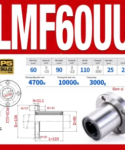 Con trượt tròn mặt bích tròn thân ngắn LMF50UU (Bi trượt tròn)