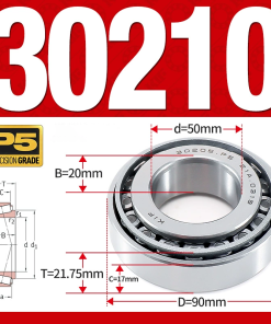 Vòng bi côn 1 dãy bi - bạc đạn bánh xe 30210  (Kích thước -  50*90*21,75 mm)