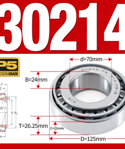 Vòng bi côn 1 dãy bi - bạc đạn bánh xe 30214  (Kích thước -  70*125*26,25 mm)