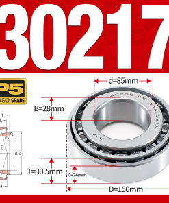 Vòng bi côn 1 dãy bi - bạc đạn bánh xe 30217  (Kích thước -  85*150*30,5 mm)