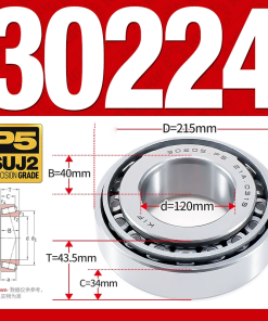 Vòng bi côn 1 dãy bi - bạc đạn bánh xe 30224  (Kích thước -  120*215*43,5 mm)