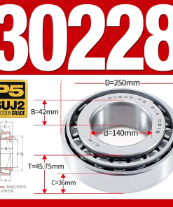 Vòng bi côn 1 dãy bi - bạc đạn bánh xe 30228  (Kích thước -  40*250*45,75 mm)
