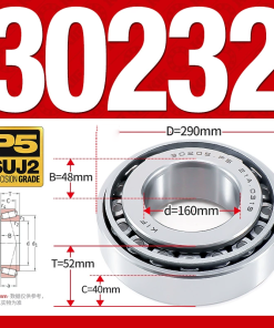 Vòng bi côn 1 dãy bi - bạc đạn bánh xe 30232  (Kích thước -   160*290*52 mm)