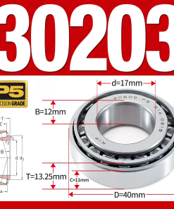 Vòng bi côn 1 dãy bi - bạc đạn bánh xe 30203  (Kích thước -  17*40*13,25 mm)