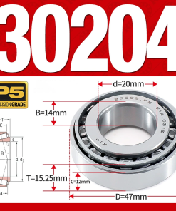 Vòng bi côn 1 dãy bi - bạc đạn bánh xe 30204  (Kích thước -  20*47*15.25 mm)