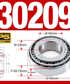 Vòng bi côn 1 dãy bi - bạc đạn bánh xe 30209  (Kích thước -  45*85*20,75 mm)