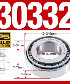Vòng bi côn 1 dãy bi - bạc đạn bánh xe 30332  (Kích thước -  160*340*75 mm)