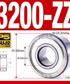 Vòng bi - bạc đạn 3200-ZZ  (Phớt kim loại -  10*30*14.3 mm)