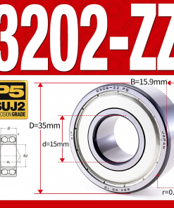 Vòng bi - bạc đạn 3202-ZZ  (Phớt kim loại -  15*35*15.9 mm)