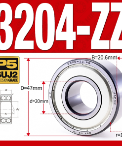 Vòng bi - bạc đạn 3204-ZZ  (Phớt kim loại -  20*47*20.6 mm)