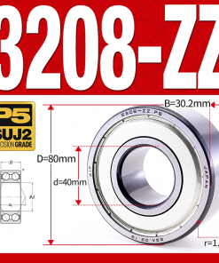 Vòng bi - bạc đạn 3208-ZZ  (Phớt kim loại -  40*80*30.2 mm)