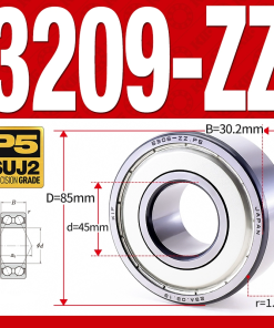 Vòng bi - bạc đạn 3209-ZZ  (Phớt kim loại -  45*85*30.2 mm)