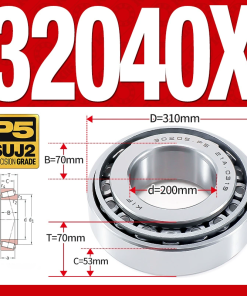 Vòng bi côn 1 dãy bi - bạc đạn bánh xe 32040X (Kích thước -  200*310*70 mm)