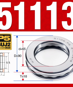 Vòng bi - bạc đạn 51113 (Chặn trục - 65*90*18 mm)