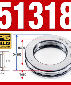Vòng bi - bạc đạn 51318 (Chặn trục - 90*155*50 mm)