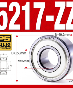 Vòng bi - bạc đạn 5217-ZZ  (Phớt kim loại - 85*150*49,2 mm)