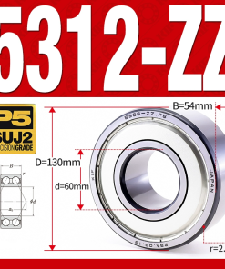 Vòng bi - bạc đạn 5316-ZZ  (Phớt kim loại - 80*170*68.3 mm)