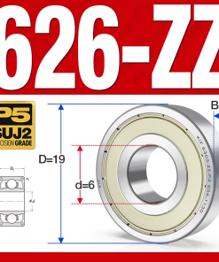 Vòng bi - bạc đạn mini  626-ZZ (Phớt kim loại -  6*19*6 mm)