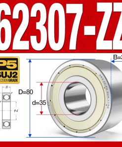 Vòng bi - bạc đạn 62307-ZZ (Bi cầu 2 dãy - Phớt kim loại - 35*80*31 mm)