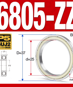 Vòng bi - bạc đạn 6805-ZZ  (Phớt kim loại -  25*37*7 mm)