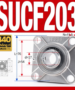 Gối đỡ vòng bi SUCF203 (Inox 440C - Đường kính trong 17 mm)