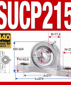 Gối đỡ vòng bi SUCP215 (Inox 304 - Đường kính trong 75 mm)