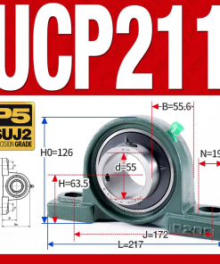 Gối đỡ vòng bi UCP211 (Tiêu chuẩn - Đường kính trong 55 mm)