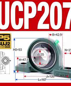 Gối đỡ vòng bi UCP207 (Tiêu chuẩn - Đường kính trong 35 mm)