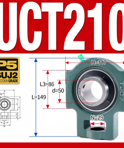 Gối đỡ vòng bi UCT210  (Tiêu chuẩn - Đường kính trong 50 mm)