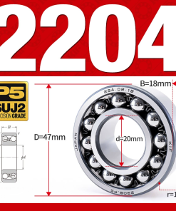 Vòng bi - bạc đạn tự lựa 2204 (Bi cầu - 2 dãy - 20*47*18 mm)