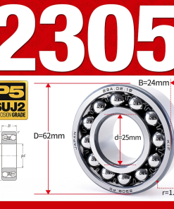 Vòng bi - bạc đạn tự lựa 2305 (Bi cầu - 2 dãy - 25*62*24 mm)