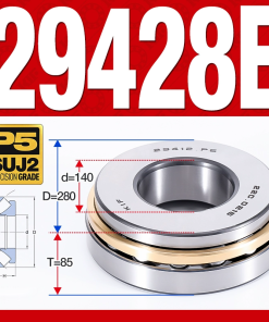 Vòng bi đĩa bay chặn trục - bạc đạn cà na chặn trục 29428E (lồng cách bi Thép -  140*280*85 mm)