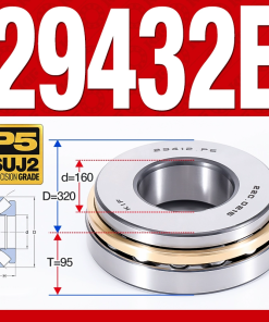 Vòng bi đĩa bay chặn trục - bạc đạn cà na chặn trục 29432E (lồng cách bi Thép -  160*320*95 mm)