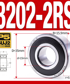 Vòng bi - bạc đạn 3202-2RS  (Phớt cao su -  15*35*15.9 mm)