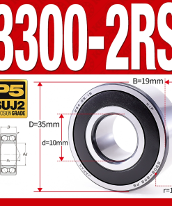 Vòng bi - bạc đạn 3300-2RS  (Phớt cao su - 10*35*19 mm)