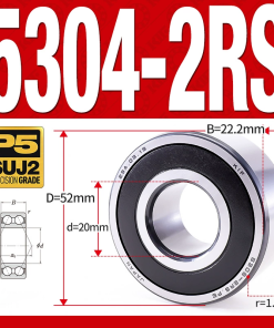 Vòng bi - bạc đạn 5304-2RS  (Phớt cao su - 20*52*22.2 mm)