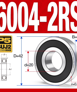 Vòng bi - bạc đạn 6004-2RS  (Phớt cao su - 20*42*12 mm)