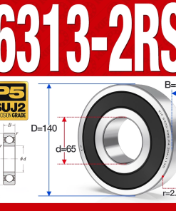 Vòng bi - bạc đạn 6313-2RS  (Phớt cao su - 65*140*33 mm)