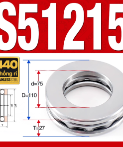 Vòng bi - bạc đạn S51215 (Chặn trục - Inox440C - 75*110*27 mm)
