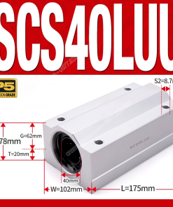Con trượt tròn thân dài SCS40LUU (Gối trượt tròn mặt vuông)