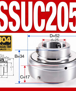 Vòng bi gối SSUC205 (Inox 304 - Đường kính trong 25 mm)