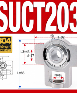 Gối đỡ vòng bi SUCT203 (Inox 304 - Đường kính trong 17 mm)
