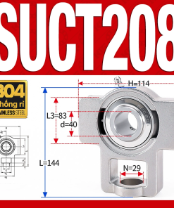 Gối đỡ vòng bi SUCT208 (Inox 304 - Đường kính trong 40 mm)