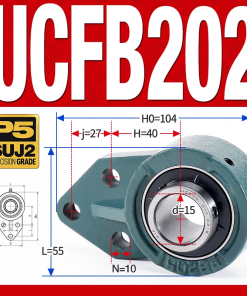 Gối đỡ vòng bi UCFB202 (Mỏng nhẹ - Đường kính trong 15 mm)