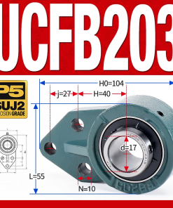 Gối đỡ vòng bi UCFB203 (Mỏng nhẹ - Đường kính trong 17 mm)