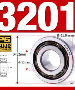 Vòng bi - bạc đạn 3201 (Không phớt -  12*32*15.9 mm)