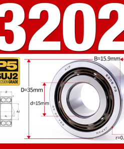 Vòng bi - bạc đạn 3202 (Không phớt -  15*35*15.9 mm)